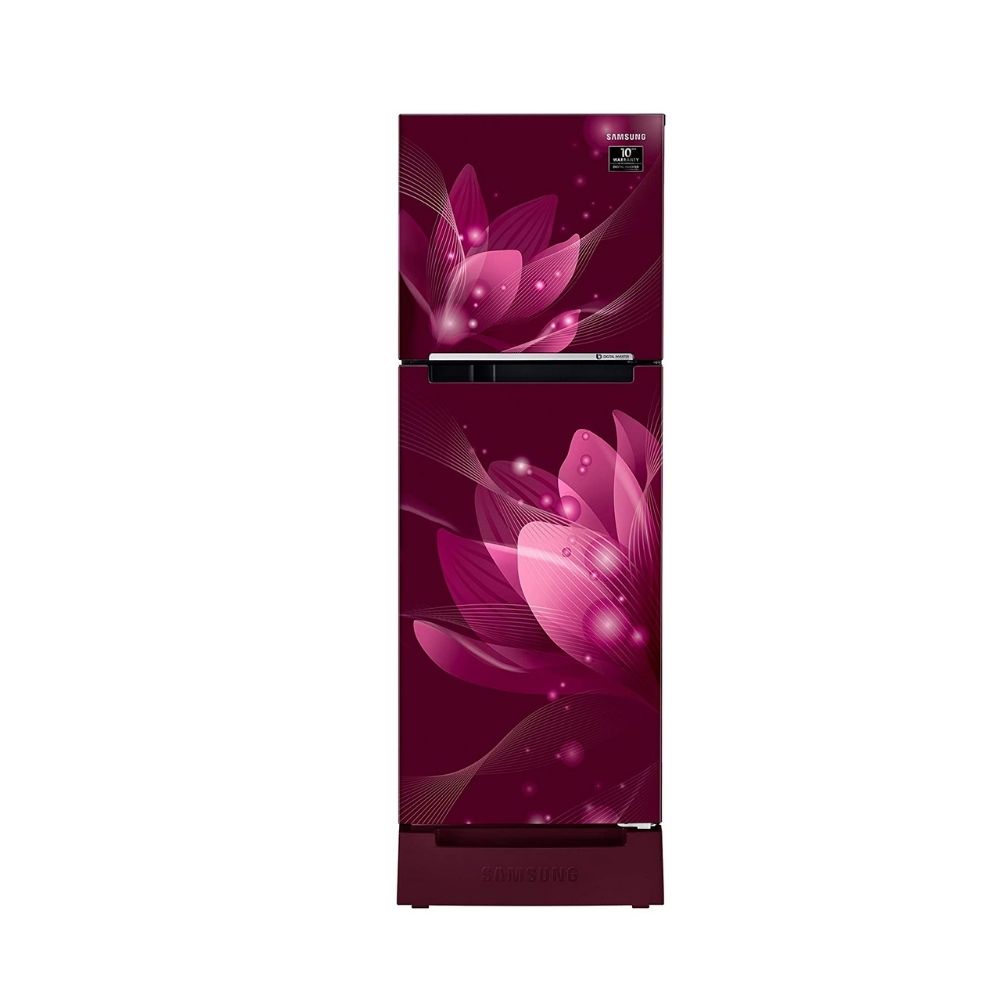 Samsung 253 L 2 Star Frost Free Double Door Refrigerator Saffron Red (RT28A3122R8/HL)