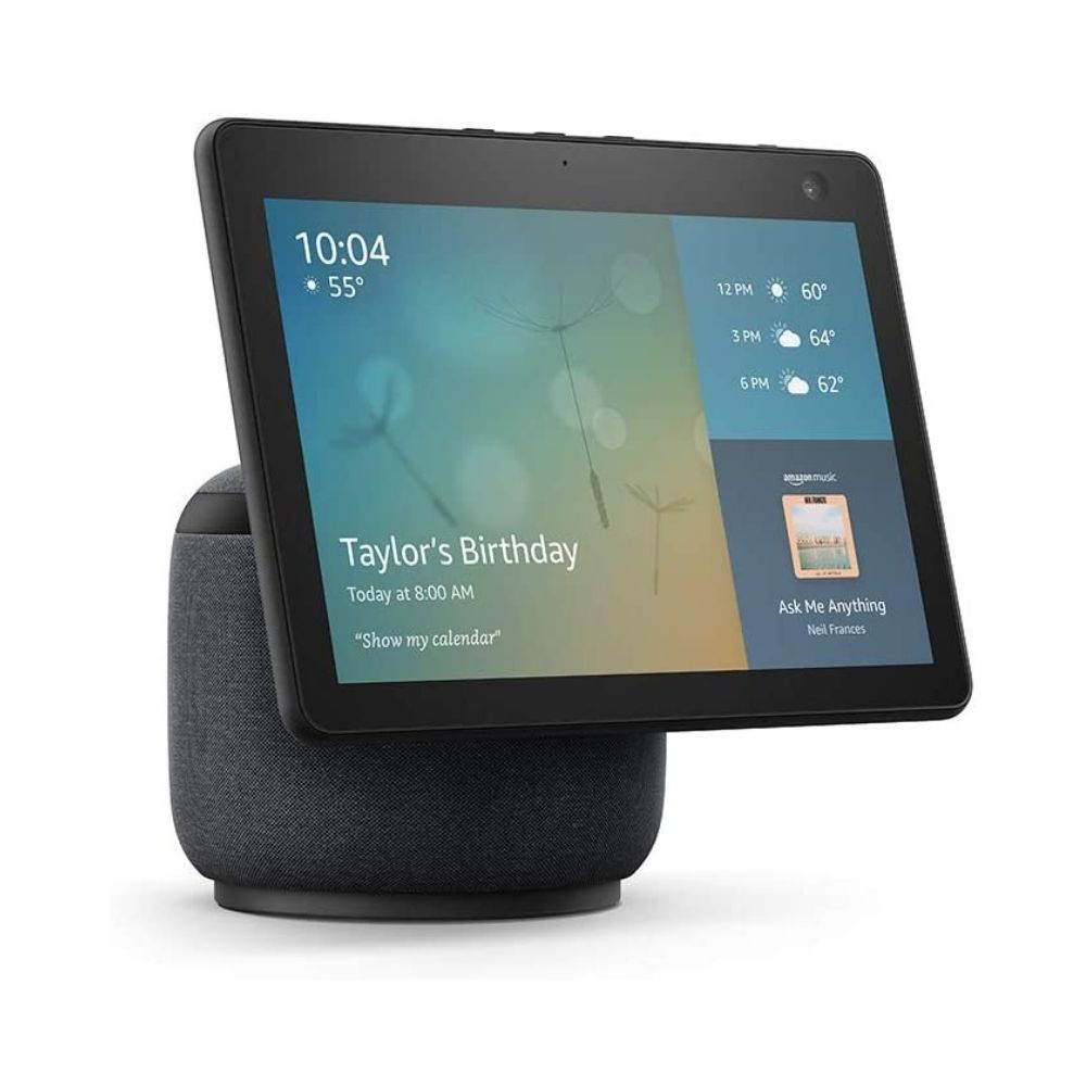 Echo Show 10 (3rd Gen) | HD smart display with motion and Alexa | Charcoal