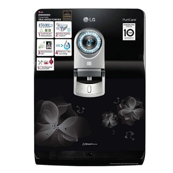 LG WW173EPB Water Purifier with 8 Liter capacity (Black with Floral pattern)