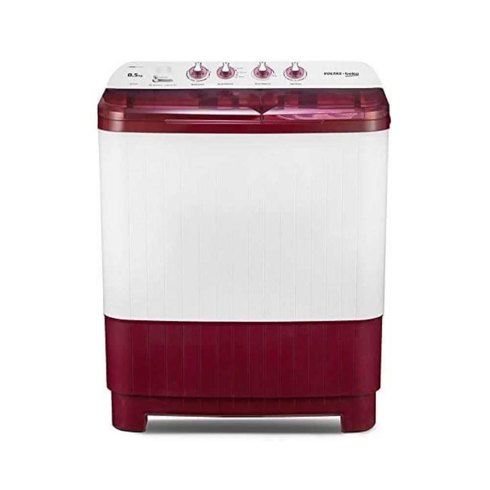 Voltas Beko 8.5 kg Semi-Automatic Top Loading Washing Machine (WTT85DBRT, Burgundy)