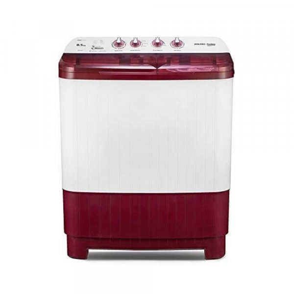 Voltas Beko 8.5 kg Semi-Automatic Top Loading Washing Machine (WTT85DBRT, Burgundy)