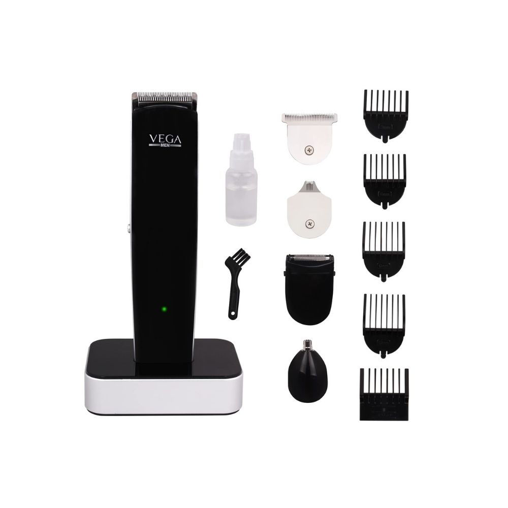 Vega Men 5 in 1 Beard Grooming Set with Trimmer & 5 Detachable Heads, (VHTH-04)