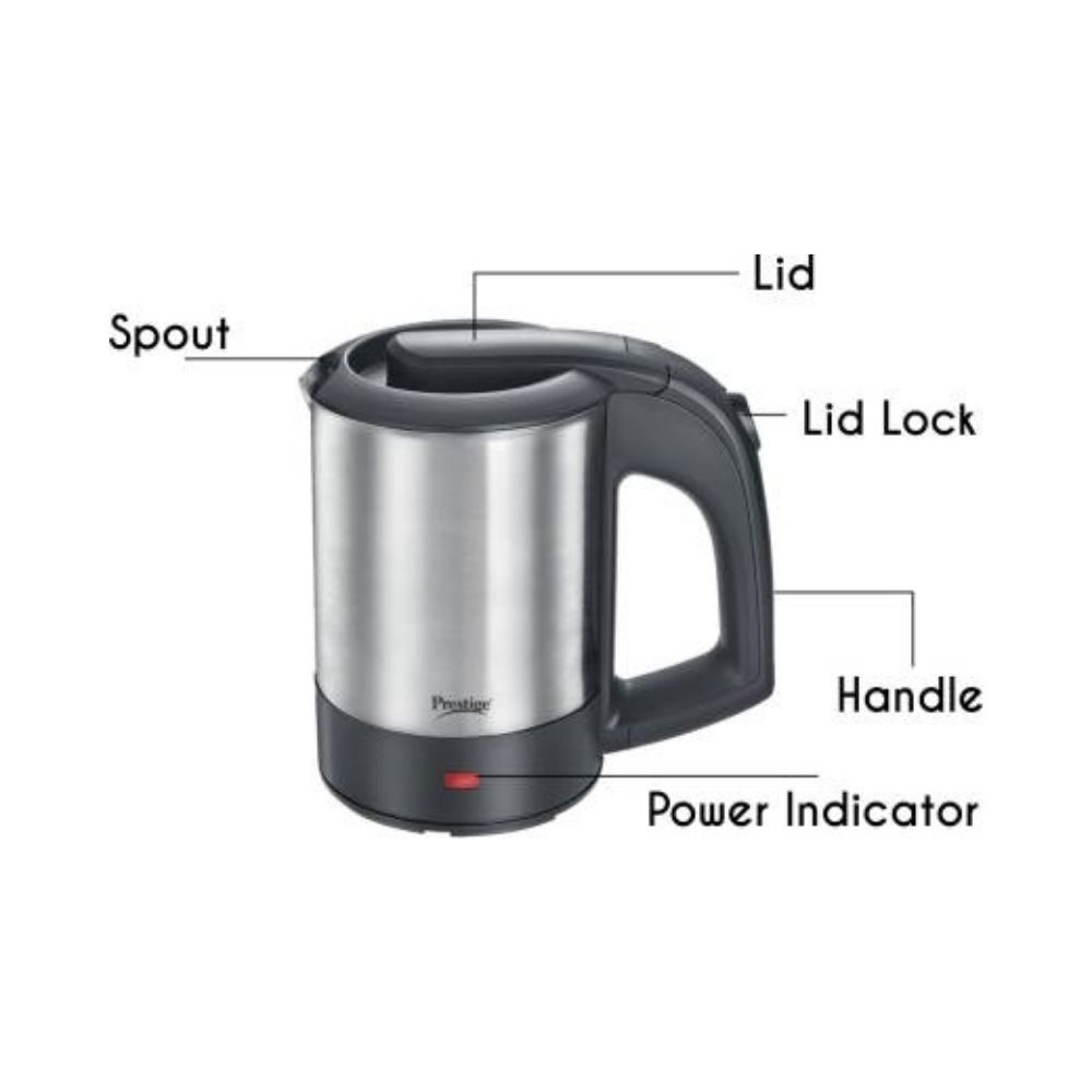 Prestige PKTSS 0.5 ELECTRIC KETTLE Electric Kettle  (0.5 L, SILVER/BLACK)