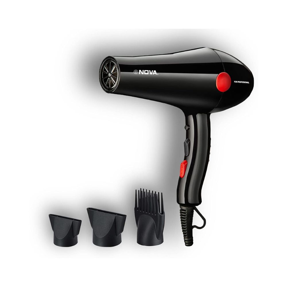 Nova NHP 8215 1800 Watts Proffesional Hair Dryer for Women (Red)