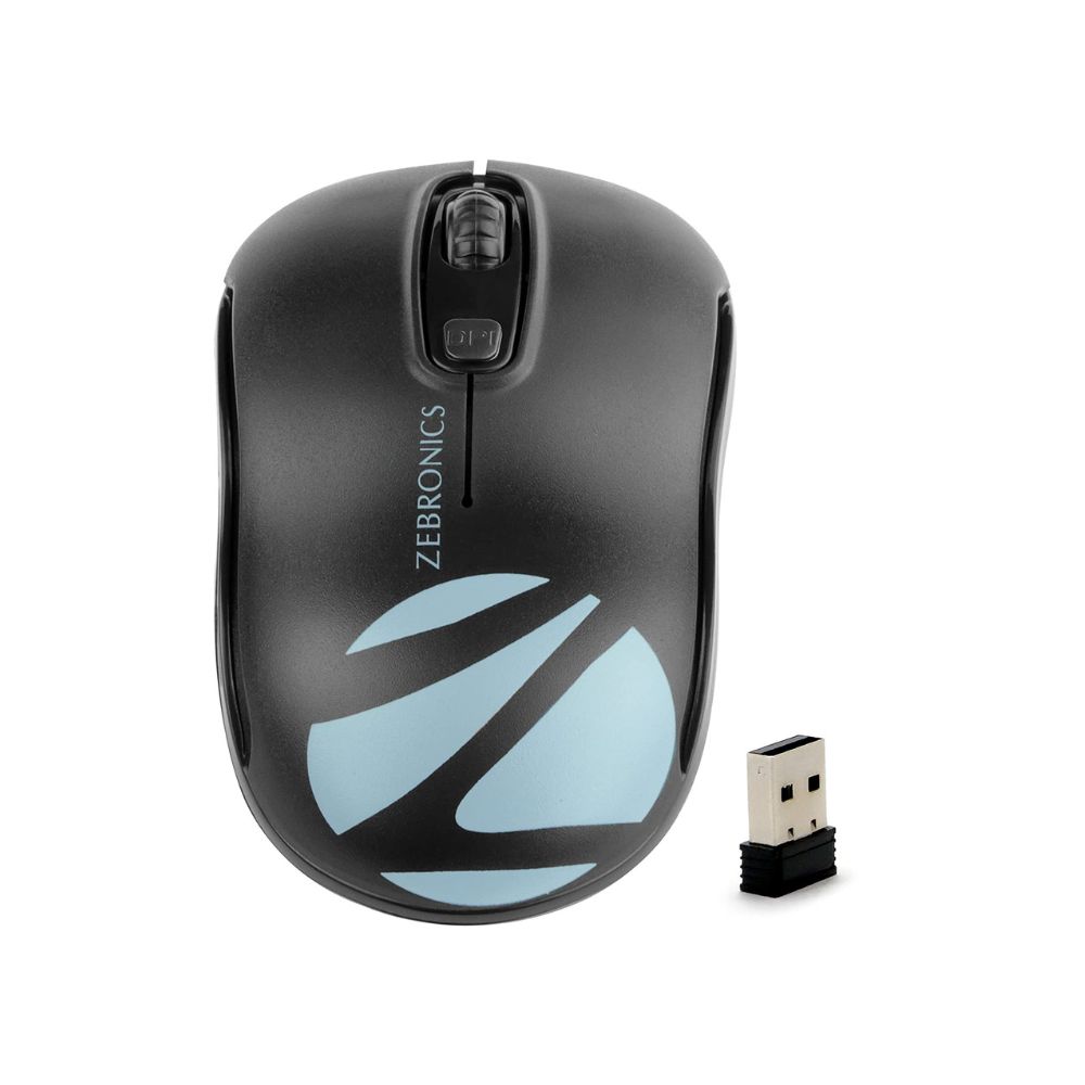 Zebronics zeb -dash usb wireless optical mouse (black)