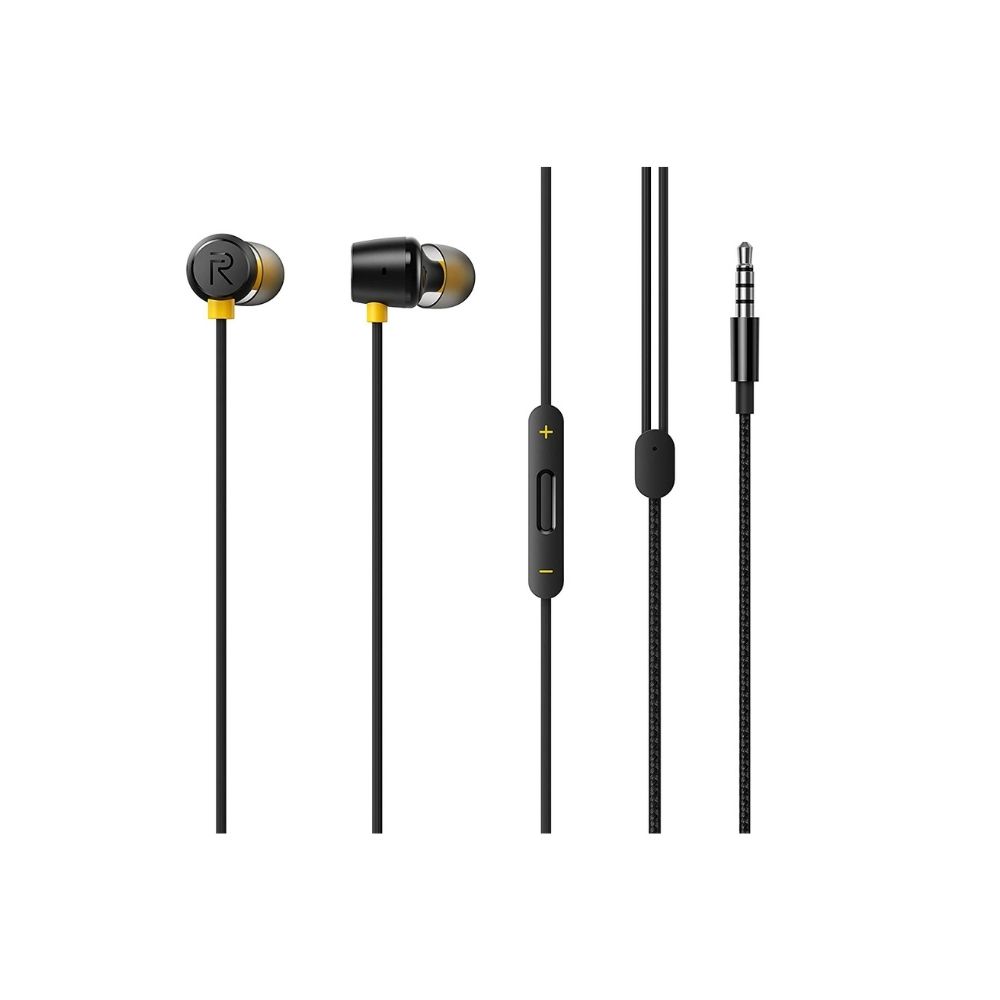 Realme RMA 155 Buds 2 Wired Headset (Black, In the Ear)