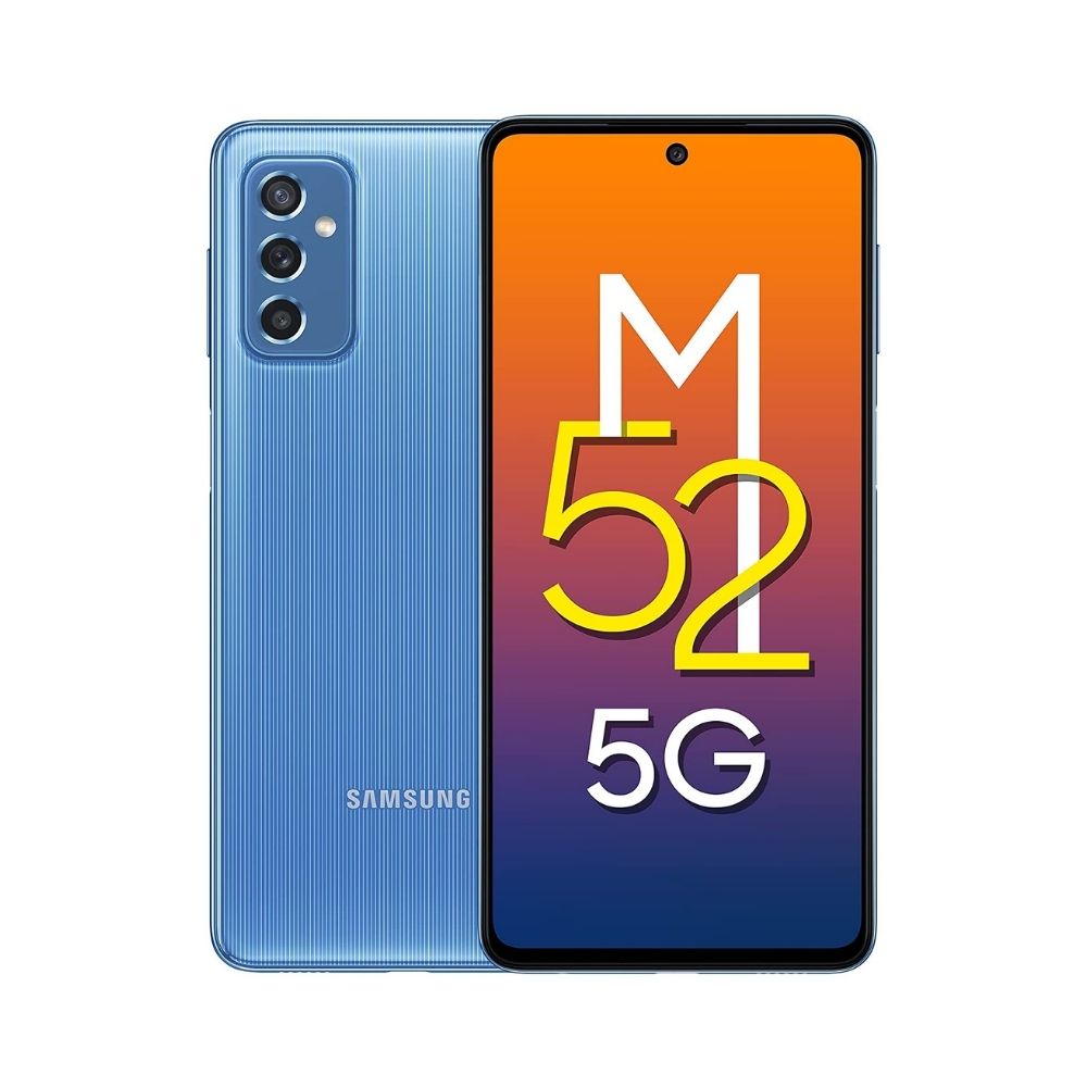 Samsung Galaxy M52 5G (ICY Blue, 6GB RAM, 128GB Storage)