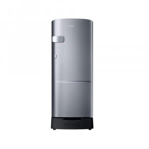 Samsung 192 L 2 Star Direct Cool Single Door Refrigerator (RR20A2Z1BS8/NL, Elegant Inox, Base stand drawer)