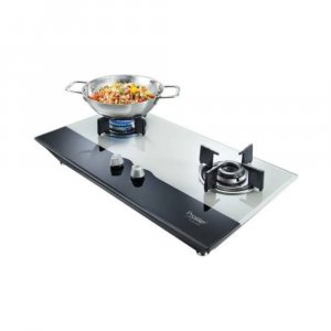Prestige HobTop Glass, Aluminium Automatic Hob  (2 Burners)