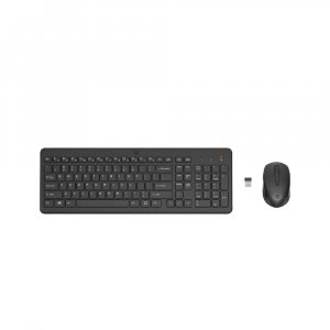 HP 330 Wireless Black Keyboard and Mouse Combo 1600 DPI, 2.4GHz Wireless, (2V9E6AA)