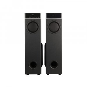 Philips Audio SPA9070/94 70 W Tower Speaker with Optical Input and Mic, Black