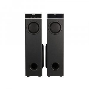 Philips Audio SPA9070/94 70 W Tower Speaker with Optical Input and Mic, Black