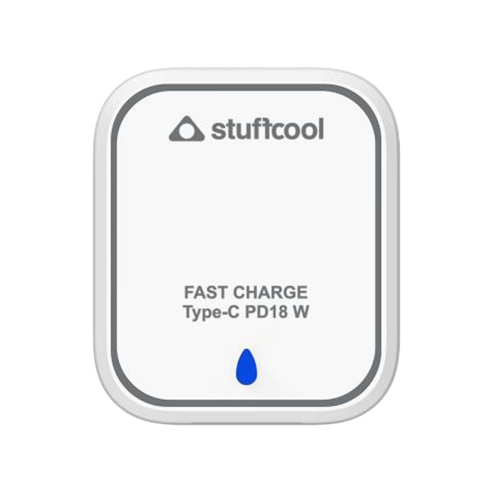 Stuffcool Celox 18 Watts 1-Port USB Wall Charging Adapter (PD18W, White)
