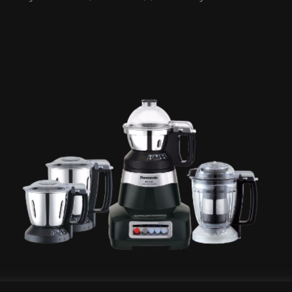 Panasonic 750 Watts 4 Jars Mixer Grinder (Locking System, MX-AE475, Black)