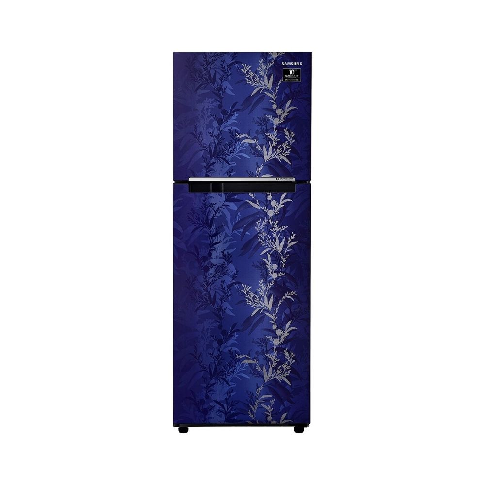 Samsung 253 L 2 Star Inverter Frost-Free Double Door Refrigerator (RT28T30226U/HL, Mystic Overlay Blue)