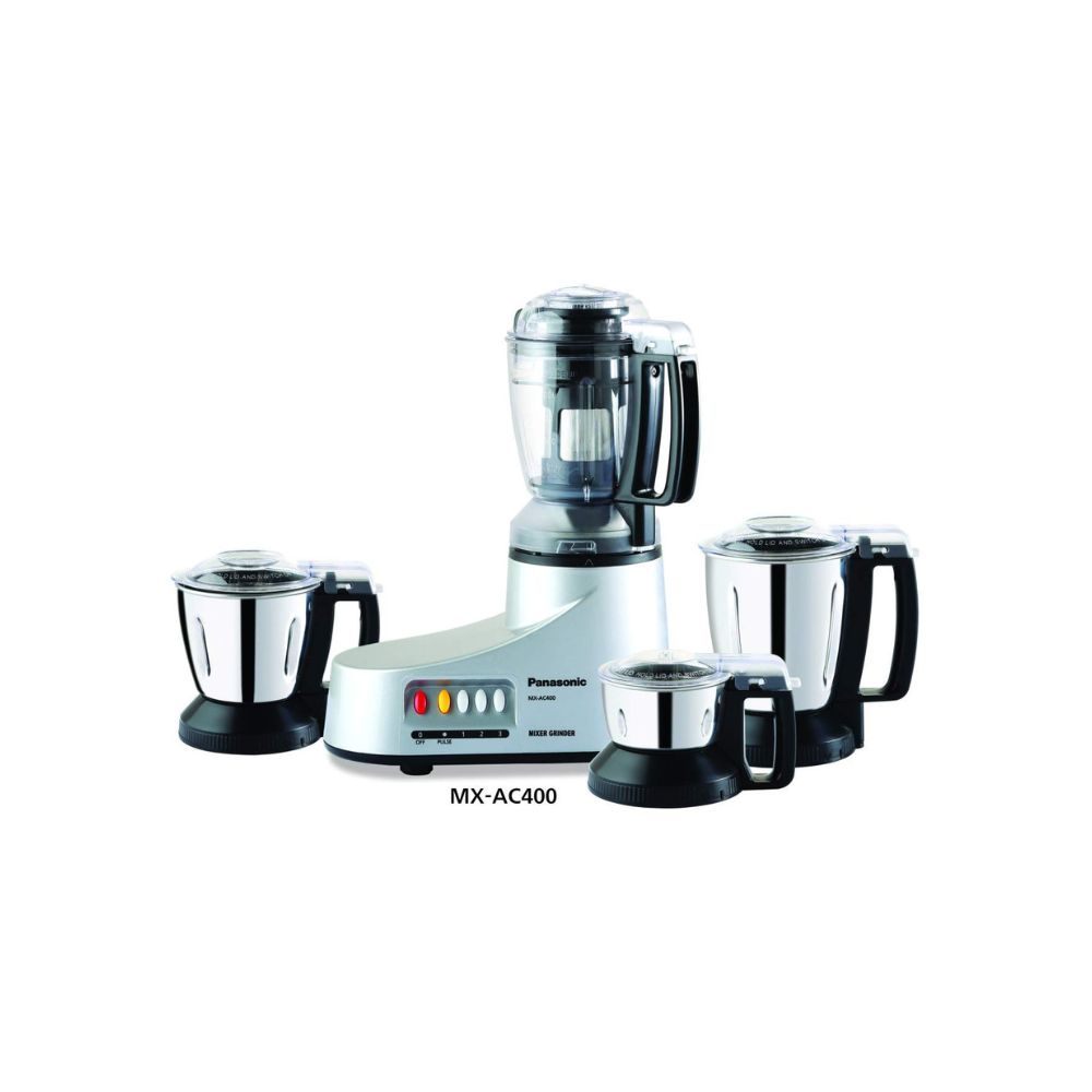 Panasonic MX-AC400 Silver -4-Jar Super Mixer Grinder 550W