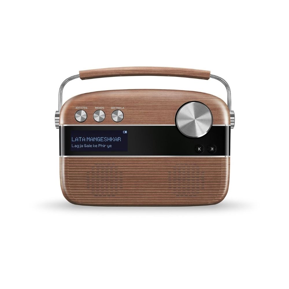 Saregama Carvaan Hindi Bluetooth speaker 6 W Bluetooth Home Theatre  (Oak Wood Brown, Stereo Channel)