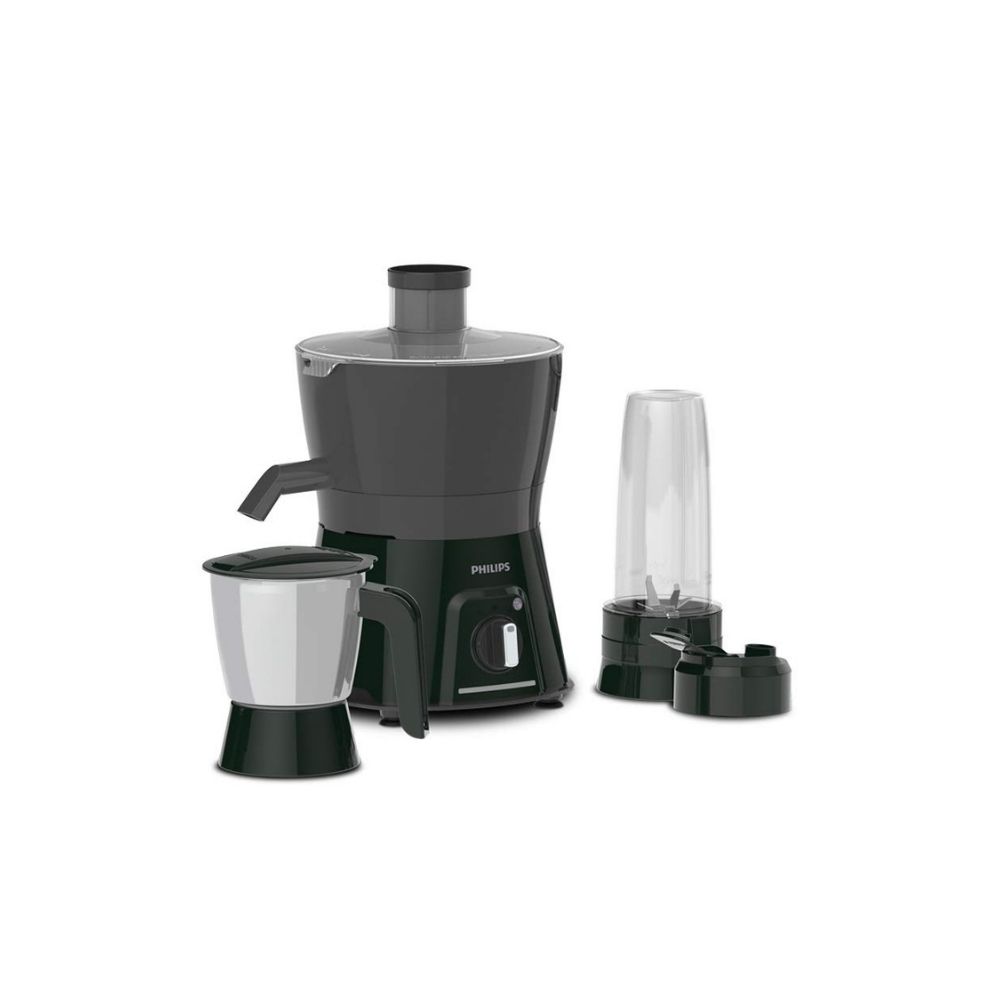 Philips HL7579/00 Viva Collection 600 W Juicer Mixer Grinder (3 Jars, Black, Grey)