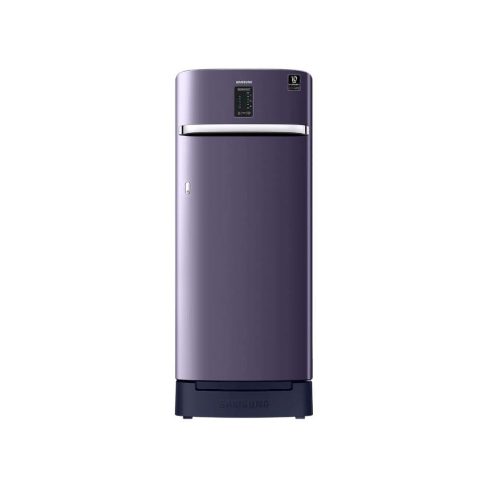 Samsung 225 L Direct Cool Single Door 4 Star Refrigerator with Base Drawer (Mint Blue, RR23A2F3XUT/HL)