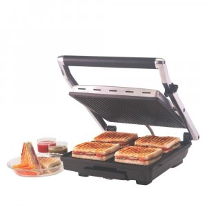 Borosil Super Jumbo 2000-Watt Grill Sandwich Maker (Black)