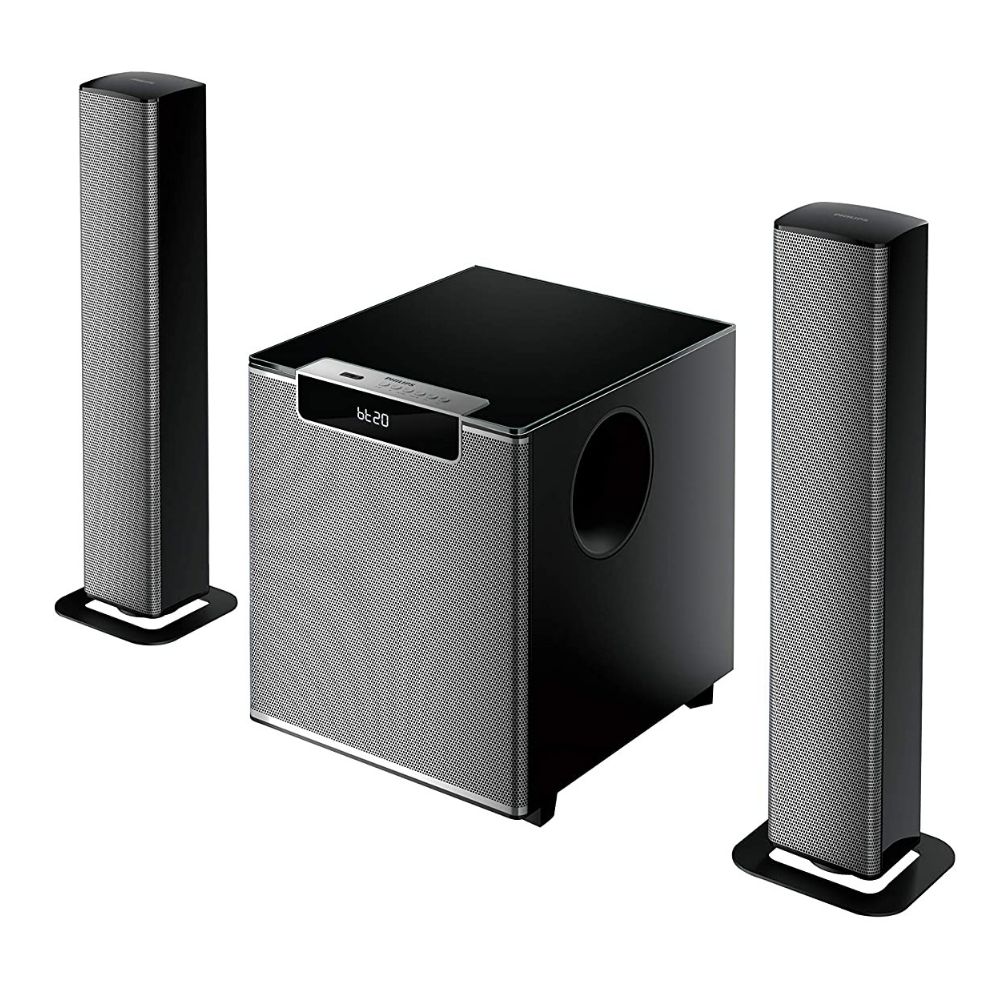 Philips Audio MMS2220B 2.1 Speaker 5.1 Channel 120W Bluetooth Convertible Multimedia Soundbar/Speaker (Black)