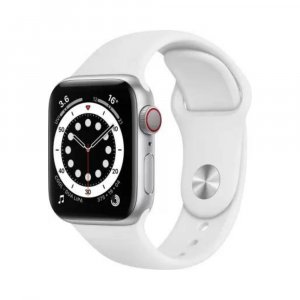 Apple Watch Series 6 GPS + Cellular M06M3HN/A 40 mm Silver Aluminium Case with White Sport Band