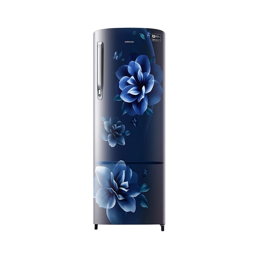 Samsung 225 L 3 Star Inverter Direct cool Single Door Refrigerator (RR26A375YCU/HL, Camellia Blue)