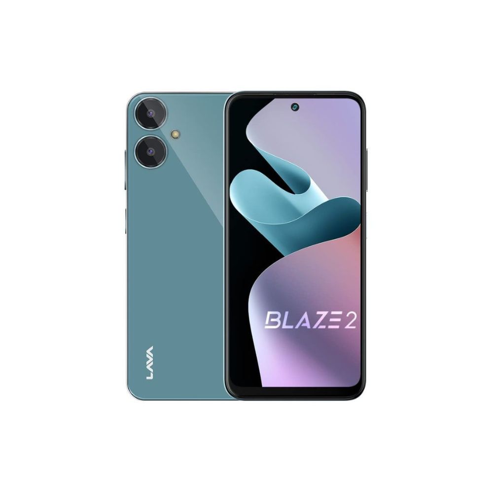 Lava Blaze 2 (6GB RAM, 128GB Storage) - Glass Blue | 18W Fast Charging | 6.5 inch 90Hz Punch Hole Display