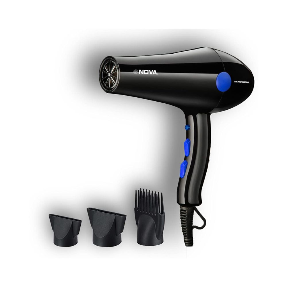 Nova NHP 8216 1800 Watts Proffesional Hair Dryer for Women (Blue)