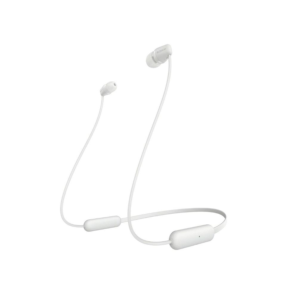 Sony WI-C200 Bluetooth Headset  (White, In the Ear)