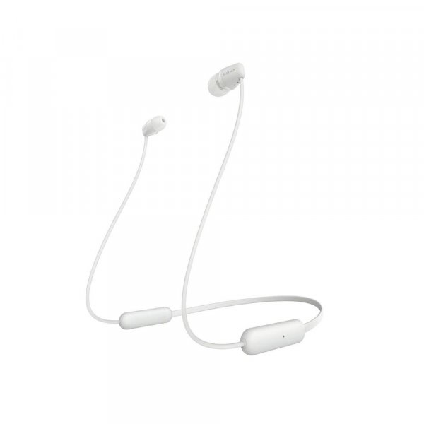 Sony WI-C200 Bluetooth Headset  (White, In the Ear)
