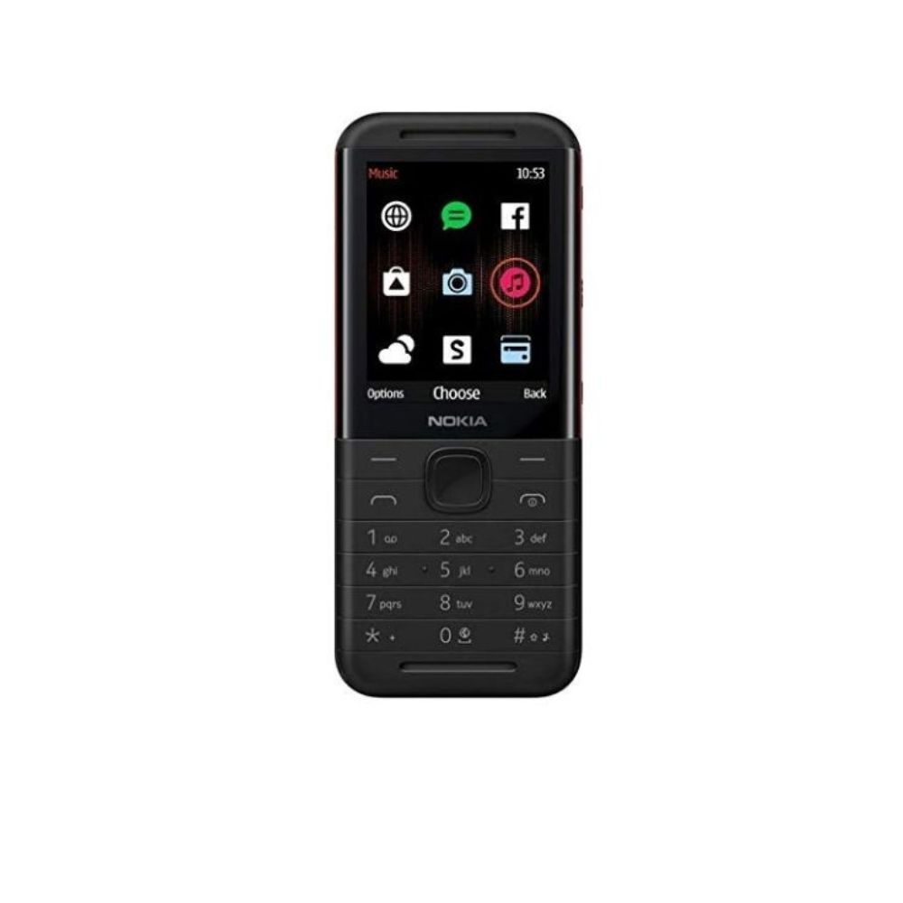 Nokia 5310 Dual SIM Feature Phone with MP3 Player, Wireless FM Radio and Rear Camera (Black/Red)