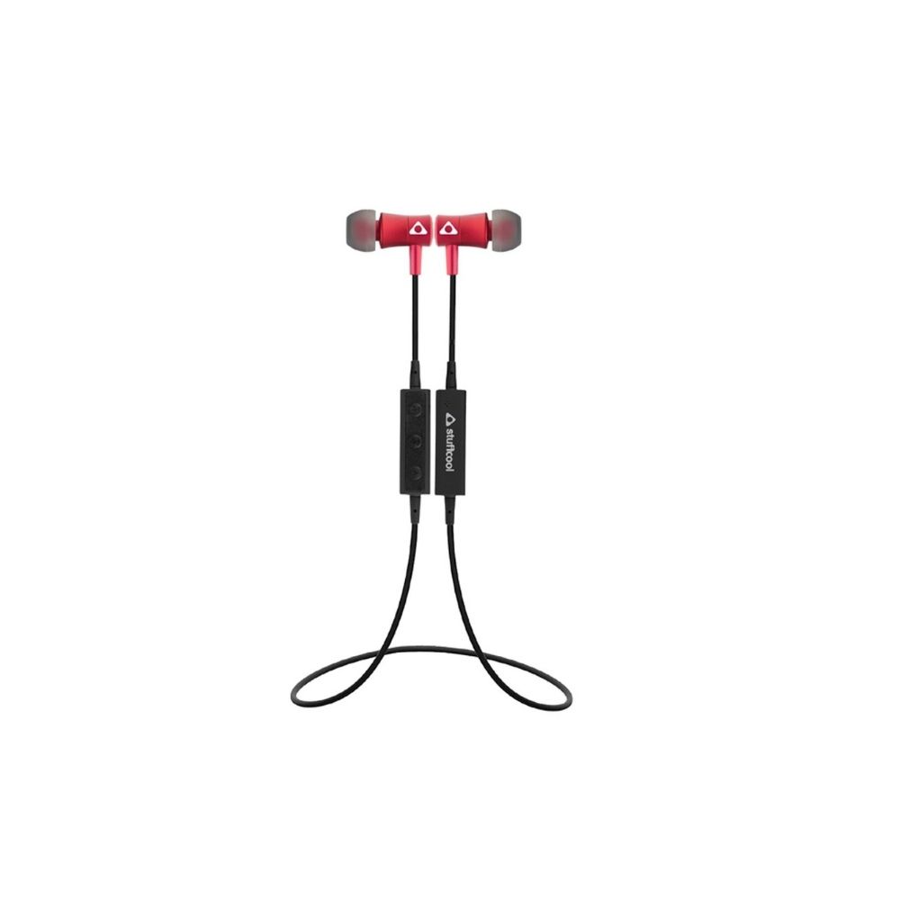 Stuffcool Dizzy Magnetic Wireless Bluetooth 4.1 in-Ear Headphone/Earphone with Mic and Controller - Red