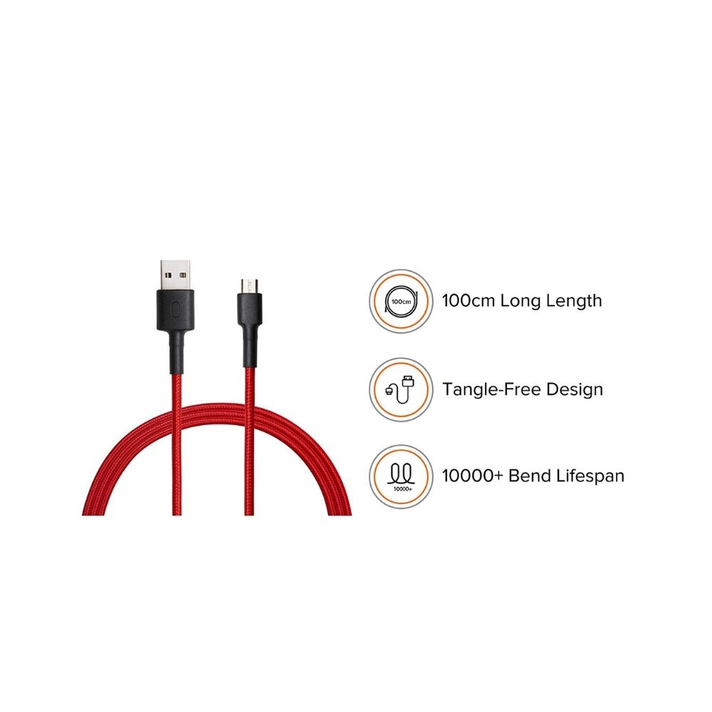 Mi Micro USB Braided Cable 100cm Red