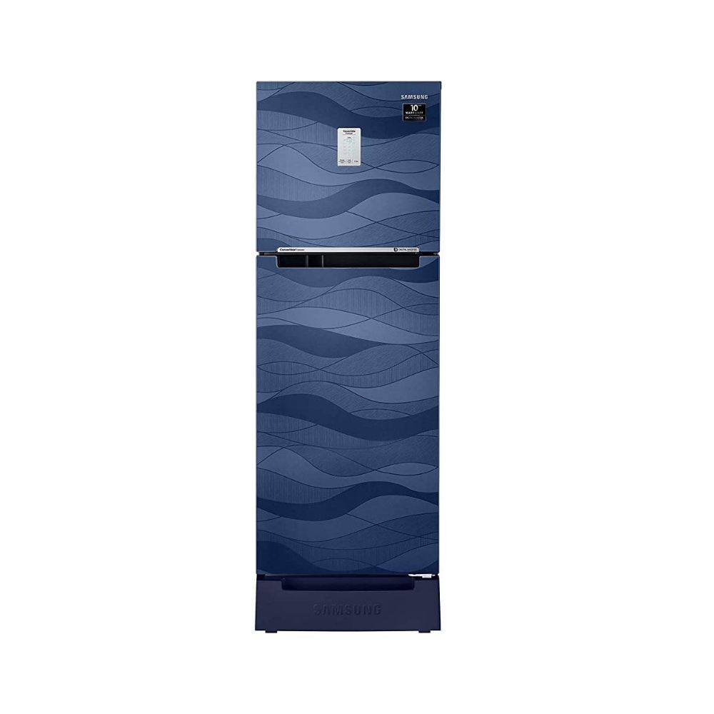Samsung 244 L 3 Star Frost-Free Double Door Refrigerator (RT28T3C23UV/HL, Blue Wave)
