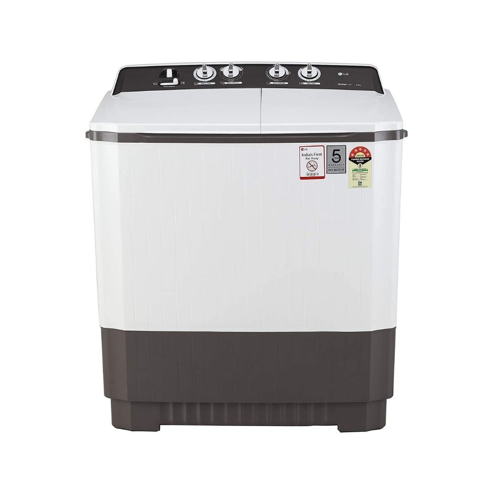 LG 9 kg 5 Star Rating Semi Automatic Top Load Grey, White  (P9040RGAZ)