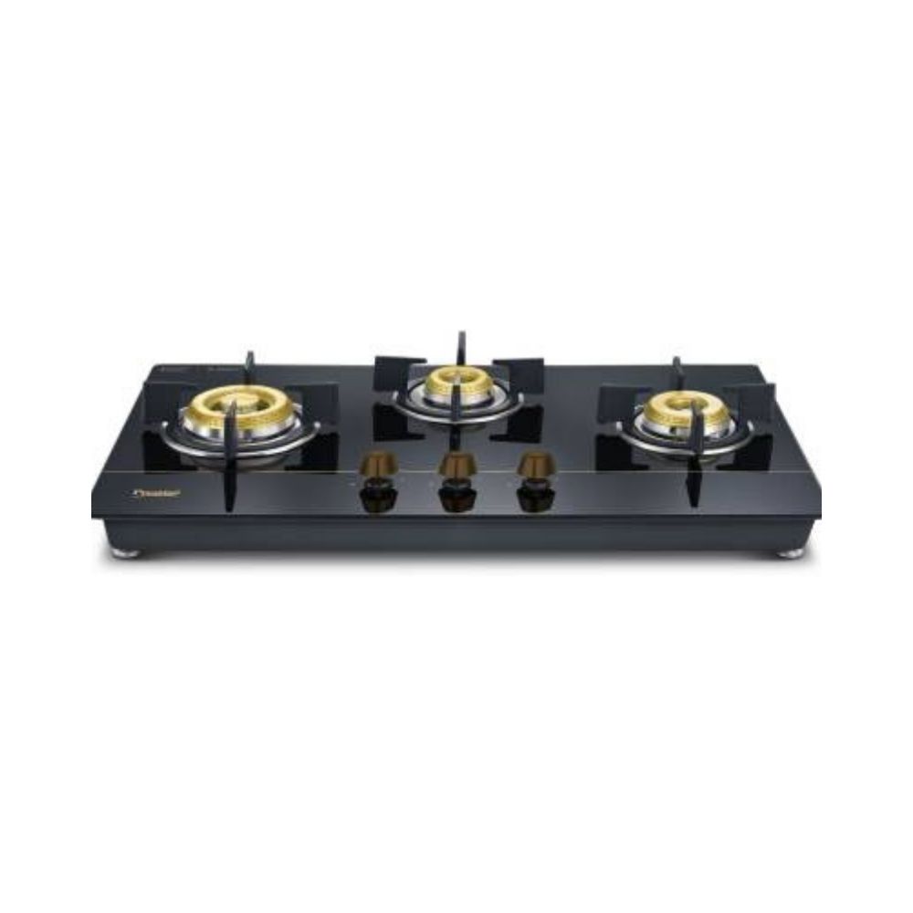 Prestige Gold Hobtop PHTG - 03 Glass Automatic Hob  (3 Burners)