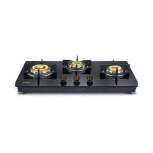 Prestige Gold Hobtop PHTG - 03 Glass Automatic Hob  (3 Burners)