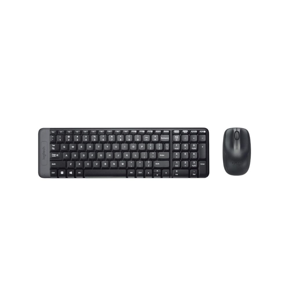 Logitech MK220 Compact Wireless Keyboard and Mouse Combo for Windows, Black