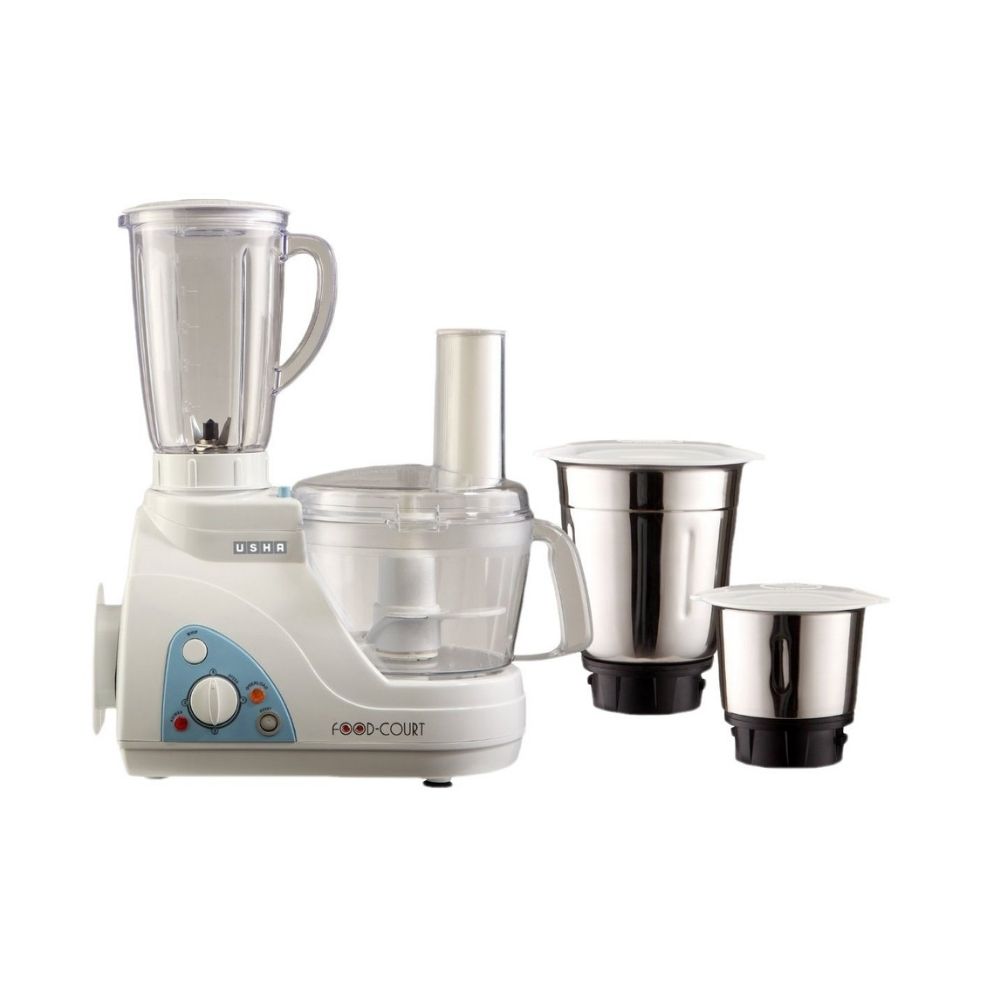 Usha Food Processor (2663) 600 Watt with 3 Jars (White)