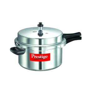 Prestige Popular Aluminium Pressure Cooker, 7.5 Litres, Silver