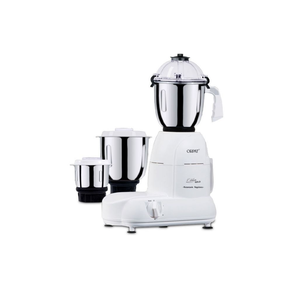 Orpat Kitchen Gold 800 Mixer Grinder (3 Jars, White )