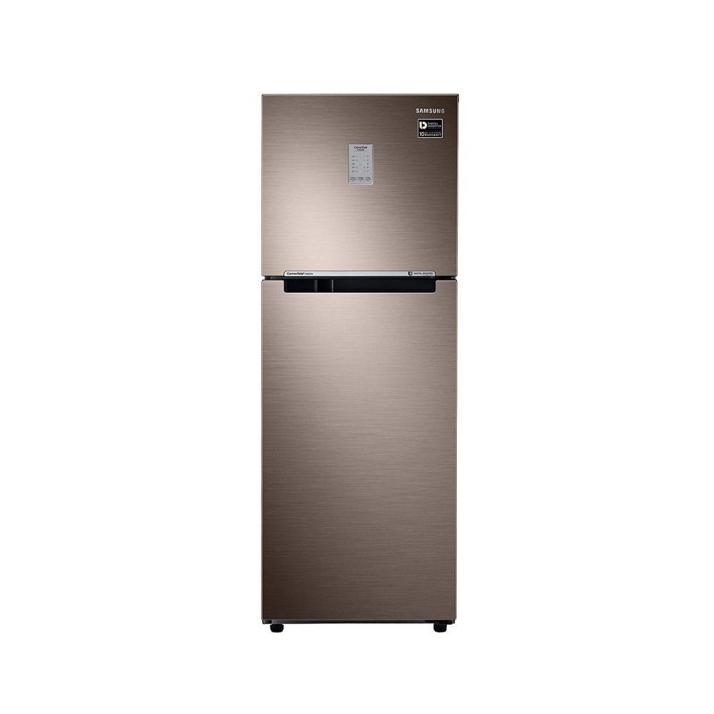 Samsung 253 L 2 Star Inverter Frost-Free Double Door Refrigerator (RT28T3722DX/NL, Luxe Brown, Convertible)