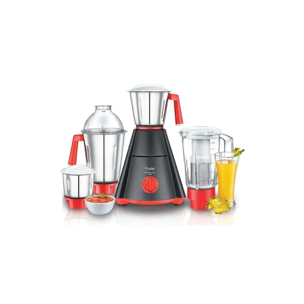 Prestige Nakshatra Super Mixer Grinder- 750 watts - with 3 Stainless Steel Jar and 1 juicer Jar  (42522)