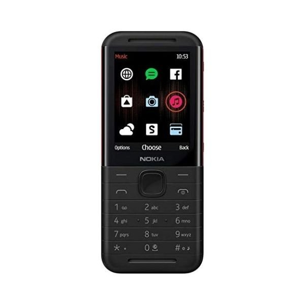 Nokia 5310 Dual SIM Feature Phone with MP3 Player, Wireless FM Radio and Rear Camera (Black/Red)