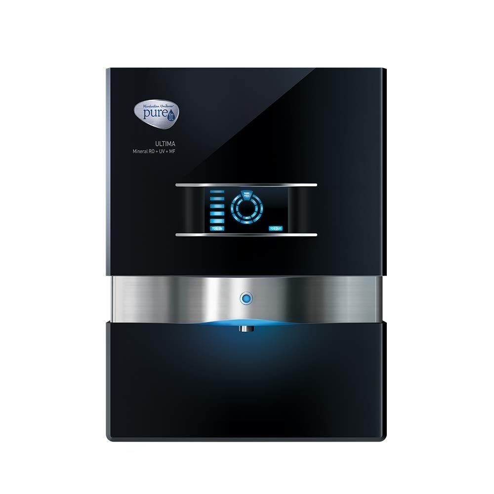 HUL Pureit ULTIMA ECO MINERAL 10 L RO + UV + MF Water Purifier  (Black)