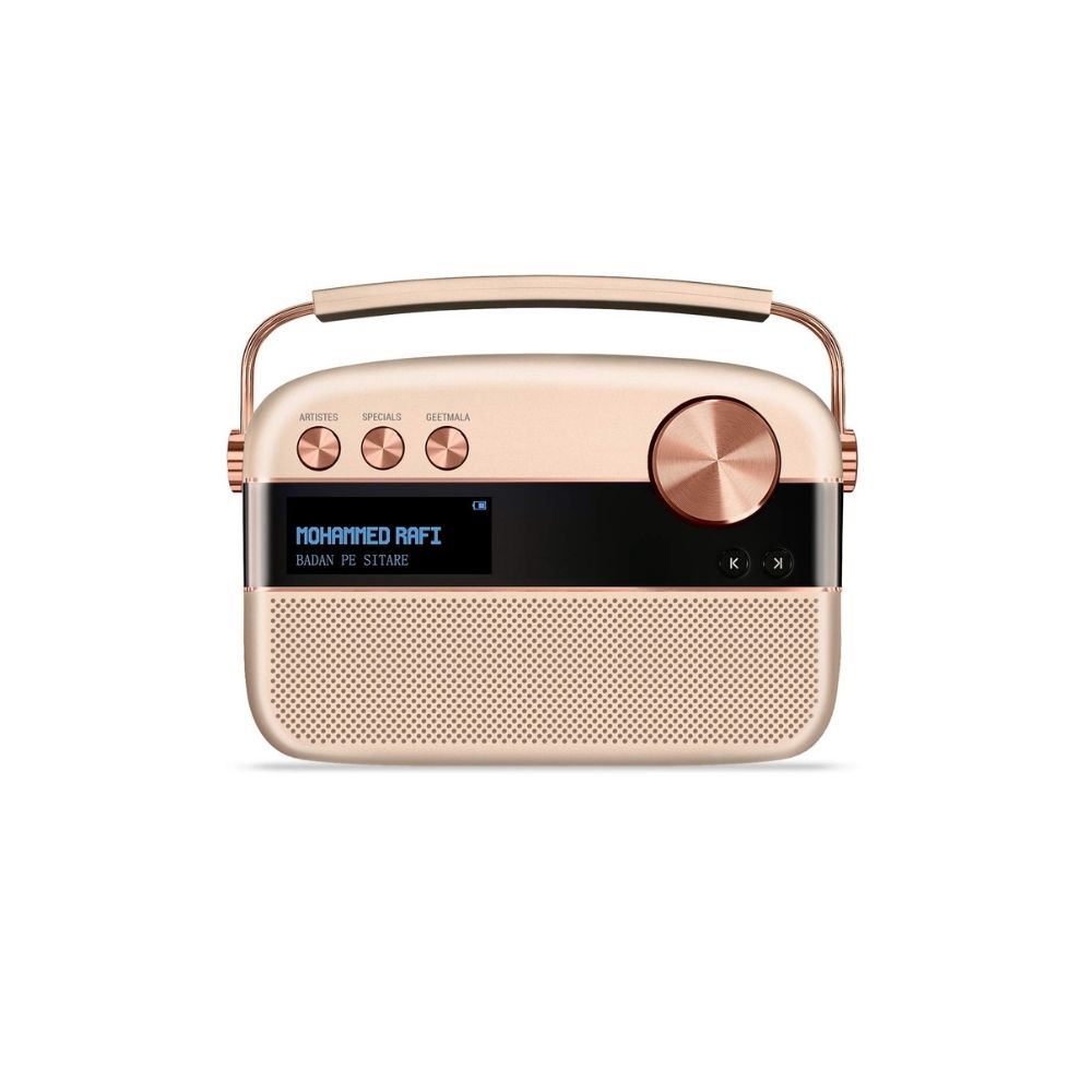 saregama Carvaan Rose Gold - Sound by HARMAN/ KARDON 10 W Bluetooth Home Theatre  (Rose Gold, Stereo Channel)