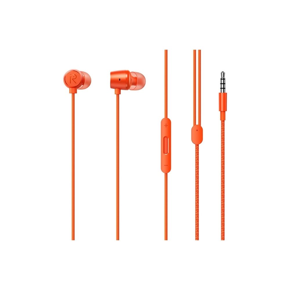 Realme Buds 2 Wired in Ear Earphones with Mic (Orange)