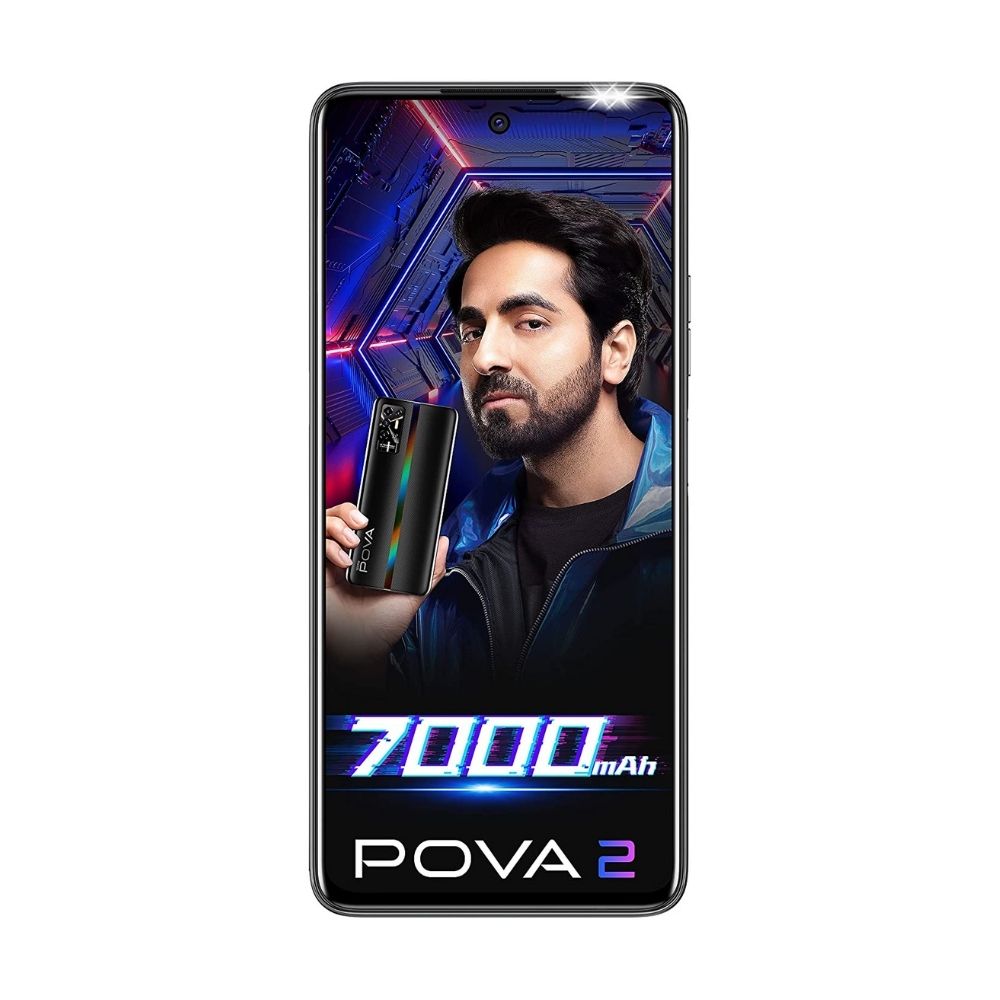 Techo Pova 2 (Dazzle Black, 6GB RAM, 128GB Storage)