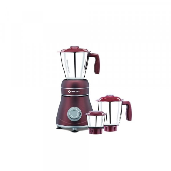 Bajaj Crimson Red Ivora 800 W Mixer Grinder (3 Jars, Brown, Grey)